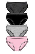 Girls Seamless Bikini Panties - Size Small-Large