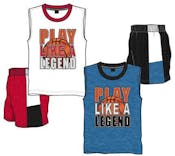 Boys Knit Tank Short Sets - Size 2T-4T, Assorted Colors