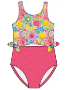 Girls One Piece Swimsuits, Size 7-12