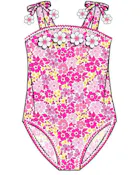 Girls One Piece Swimsuits, Size 4-6X