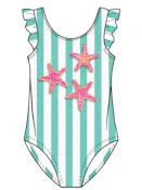 Girls One Piece Swimsuits, Size 4-6X
