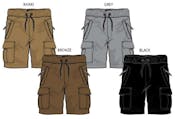 Boys Stretch Pull on Shorts - Sizes 4-7, Assorted Colors