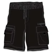 Boys Fleece Cargo Shorts - Size 2T-4T, Black