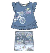 Girls' Bike Short Set - Size 12-24 Months, Blue