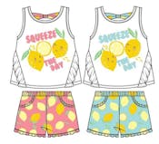 Little Girls' Knit Short Sets - Assorted Colors, Size 12-24 Months