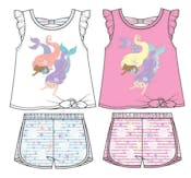 Little Girls' Knit Short Sets - Assorted Colors, Size 2-4T