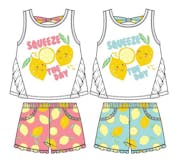 Little Girls' Knit Short Sets - Assorted Colors, Size 2-4T