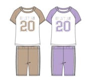 Girls' 2-Piece Bike Short Sets - Assorted Colors, Size 2-4T