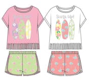 Little Girls' Knit Short Sets - Assorted Colors, Sizes 4-6X
