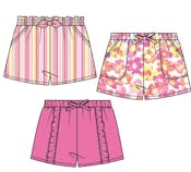 Girls' Shorts Pack - Assorted Colors, Size 4-6X, 3pk