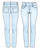 Girls Stretch Denim Jeggings - Size 4-6X