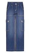 Girls Denim Cargo Pants - Size 7-16