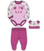 Girls Ribbed Velour Pant Sets, Size 0-9 Months