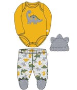 Boy's Quilted Pant Sets with Sherpa Hats, Size 0-9 Months