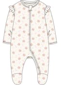 Girls Double Knit Snap Rompers, Size 0-9 Months
