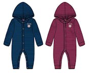 Girls Rib Velour Coveralls, Size 12-24 Months