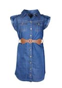 Girl's Denim Dresses, Size 7-16