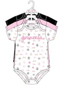 3pk Girls Short Sleeve Creepers, Size 0-9M