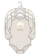 3pk Boys Long Sleeve Creepers, Sizes 0-9M