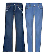 Girls 2pk Denim Jeggings - Sizes 7-16