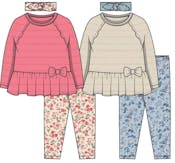 Girl's Legging Sets - Size 2T-4T