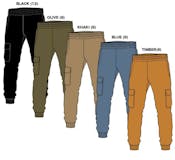 Boy's Cargo Pants - Size 2T-4T, Assorted Colors