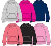 Girls Pullover Hoodies - Size 4-6X, Assorted Colors