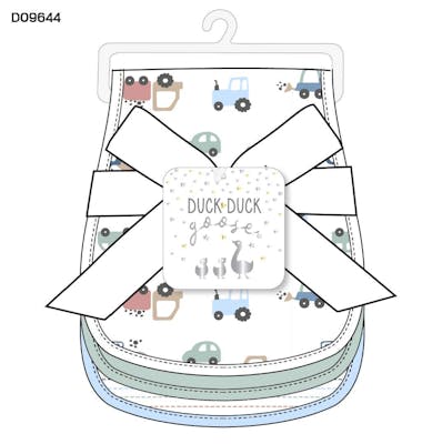 Boys 3Pk Burp Cloth
