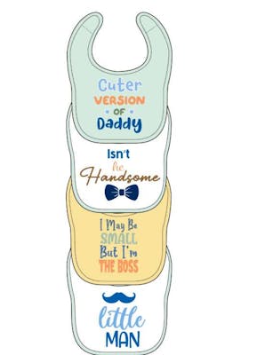 4pk Padded Bibs - Assorted Colors