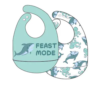 Silicone Bibs - 2 Pack