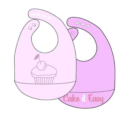 Molded Silicone Bibs - 2 Pack