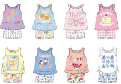 Girls' Bike Short Set - Assorted, Size 4-6X