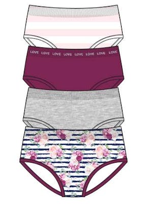 Girl's Seamless Hipster Underwear - Size Small-Large