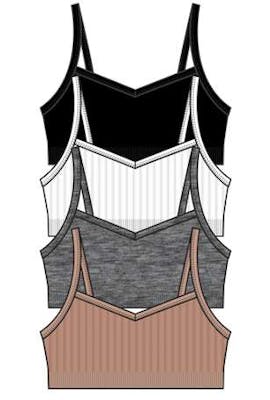 Girls Jacquard Seamless Bras - Size Small-Large