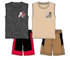 Boys 2-Piece Knit Tank Short Sets - Size 2-4T, Assorted Colors image number null