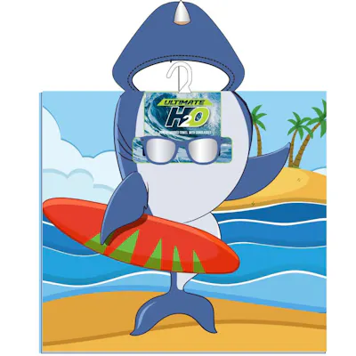 Toddler Hooded Towel w/ Sunglasses