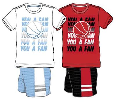 Boys 2Pc Knit Short Sets - Size 4-7, Assorted Colors