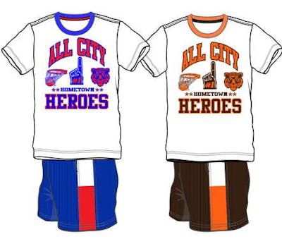 Boys 2Pc Knit Short Sets - Size 4-7, Assorted Colors