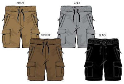 Boys Stretch Pull on Shorts - Sizes 4-7, Assorted Colors