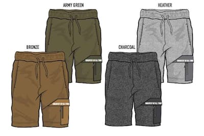 Boys Pull-On Knit Shorts - Size 8-18, Assorted Colors