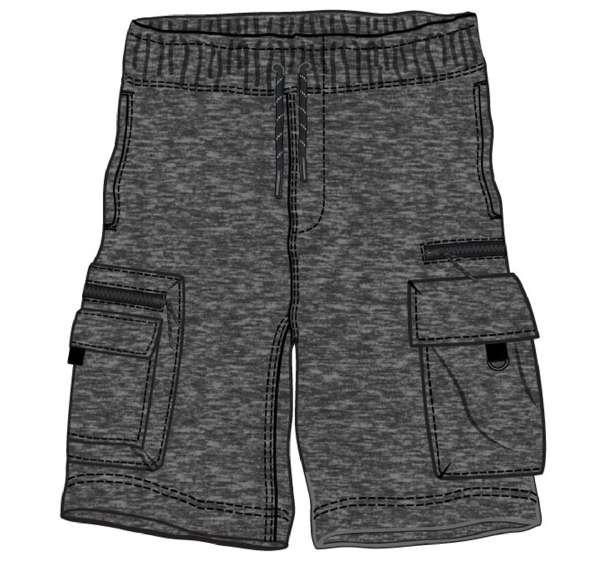 Boys Fleece Cargo Shorts - Size 8-18, Charcoal