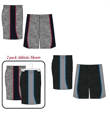 Boys Athletic Shorts - Sizes 8-18, Assorted Colors