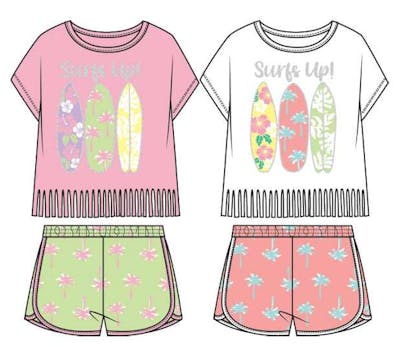 Little Girls' Knit Short Sets - Size 12-24M, Assorted Colors