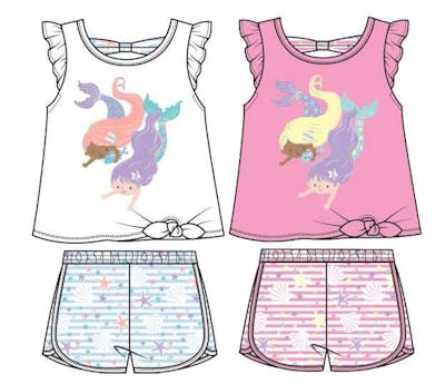 Girls' Knit Short Sets - Size 12-24M, Assorted Colors