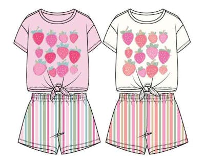 Girls' 2-Piece Shorts Set - Assorted Colors, Sizes 4-6X