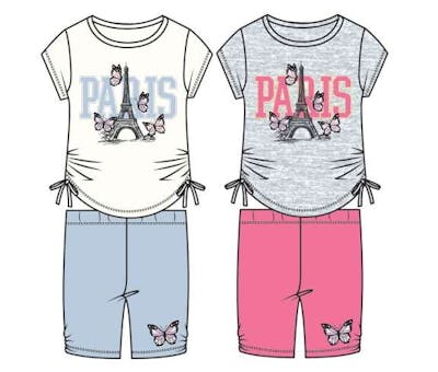 Girls' 2-Piece Bike Short Sets - Assorted Colors, Size 7-12
