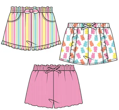 Girls' Shorts - Assorted Colors, Size 2-4T, 3pk