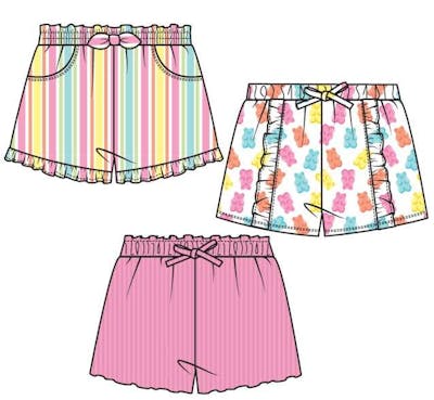 Girls' Shorts - Assorted Colors, Size 4-6X