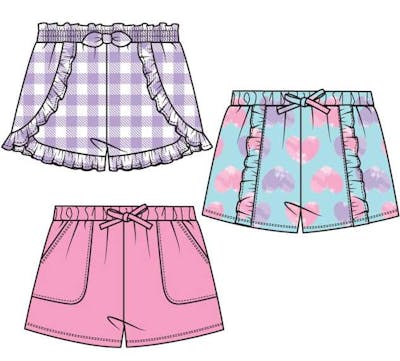 Girls' Shorts - Assorted Colors, Sizes 7-16, 3pk