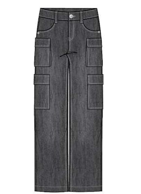 Girl's Denim Cargo Pants - Sizes 7-16